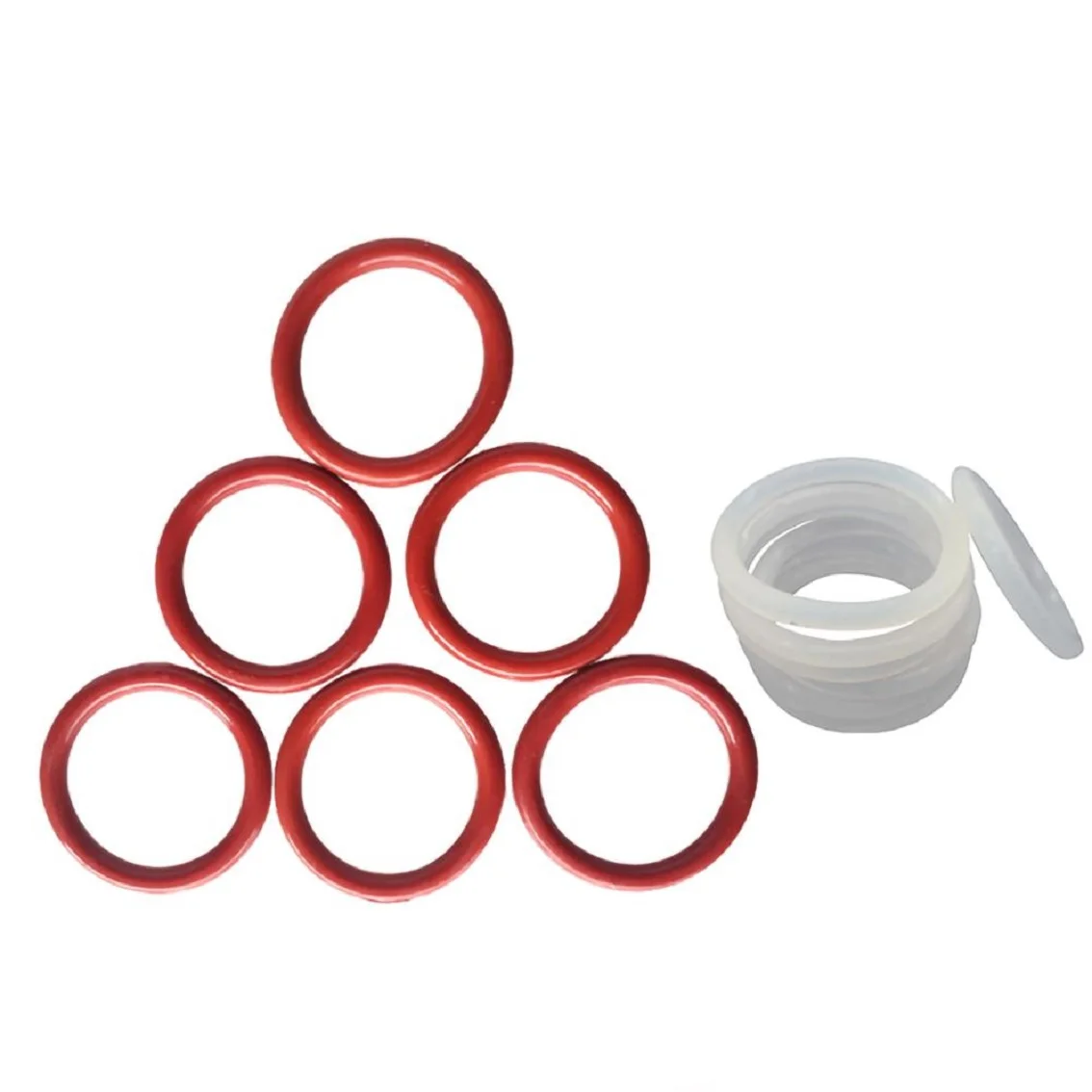100ШТ Жично о пръстен от силиконов каучук с диаметър от 1 мм OD4-27mm, червено/бяло о-пръстен, оборудване запечатване миене