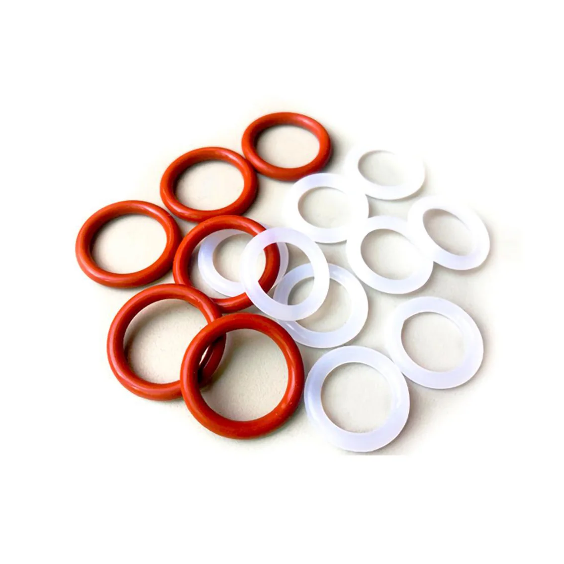 100ШТ Жично о пръстен от силиконов каучук с диаметър от 1 мм OD4-27mm, червено/бяло о-пръстен, оборудване запечатване миене