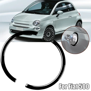 2 бр./компл., тампон върху пръстен на дръжката на вратата на колата стикер-модификация украса Piano Black за Fiat 500 2012-2015, Директен монтаж