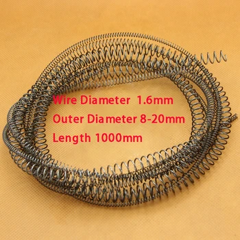 2 елемента Система за Компресия с дължина 1 метър Диаметър 1,6 mm Външен Диаметър 8-20 мм Дължина 1000 мм, Y-образни Пружини на натиск
