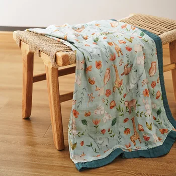 2-Слойное Бамбуковое детско одеало, детски Пеленальное кърпи за баня, Бамбуковое памучни одеяло