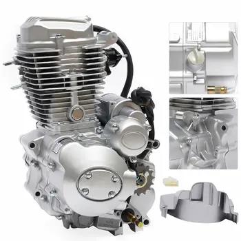 200cc 250 сс Вертикален Двигател на Мотоциклет От Алуминиева Сплав ATV с 4-тактной 5-степенна Механична Скоростна кутия