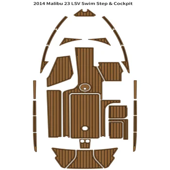 2014 Malibu 23 LSV Крака за плуване Кокпита на лодката EVA Изкуствена Пяна на Палубата от Тиково дърво