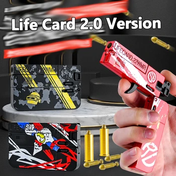 2024 Нов прием на Живот Car Alloy Soft Bullet Gun Сгъваема детска играчка пистолет за момчета Tide Play Metal Card Gun