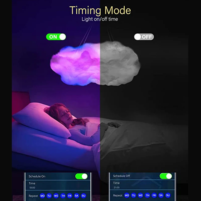 3D Облак Светлина на Мълния Led Лампа Многоцветен Спалня Облак Светлини Буреносни Облаци Стая САМ Синхронизиране на Музика Смарт Приложение за Управление на USB