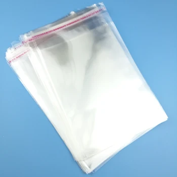 50шт Прозрачна пластмасова чанта за съхранение с самоклеящимся уплътнение 13 см x 16 см, пластмаса за опаковане на бонбони, закрываемый пакет за опаковка на 