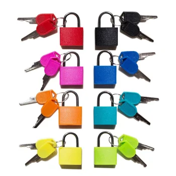8 Опаковъчни Замъци Малък Окачени Заключване с Ключ За Заключване на Багаж За Шкафчето в Салона на Мини Цветна Окачени Заключване за Училище на Открито A Home