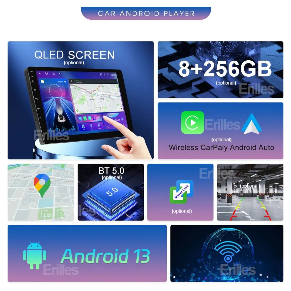 Android 13 Carplay за Great Wall hover Haval H9 2015-2020 авторадио мултимедиен Плейър GPS автомобилна навигация без 2din DVD