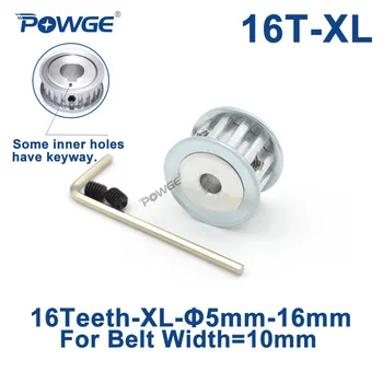 POWGE 16 зъбите XL Диаметър на ролка ГР 5/6/6.35/7/8/10/12/12.7/14 мм-ширина 10 мм XL Синхронно каишка 16-XL-10 AF 16 зъбите 16T