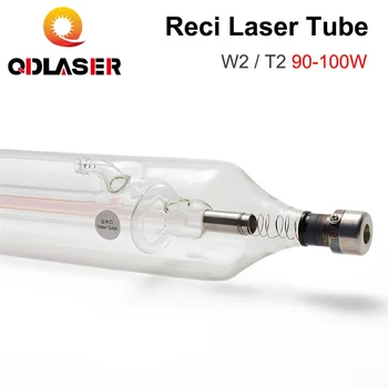 QDLASER Reci W2 T2 90 Вата-100 W Дължина на лазерната Тръба 1200 мм и Диаметър 80 мм Reci Лазерна Тръба за Co2 Лазерно Гравиране и рязане S2 Z2