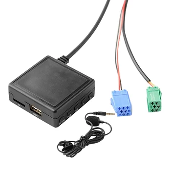Авто модул Bluetooth 6-пинов USB адаптер AUX TF Безжичен радиоплеер Стерео аудио модул за Renault 2005-2011