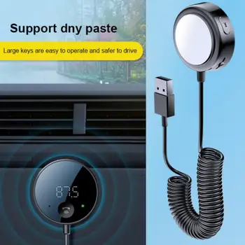 Автомобилен Bluetooth приемник, Bluetooth 5.0 Гласова навигация, призовава по микрофона, качество на Поддръжка за възпроизвеждане на Звук с TF карта AUXOUT