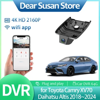 Автомобилен Видеорекордер 4K за Toyota Camry XV70 Daihatsu Altis 2018 ~ 2024 Секретарят на Шофиране предния край на Монитор, Камера за Нощно Виждане HD Accessorie