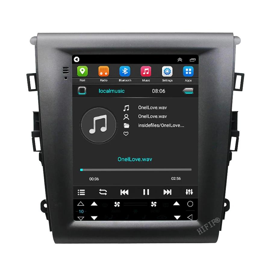 Автомобилна GPS навигация в стил Android Tesla за Ford Mondeo EcoBoost, автомагнитола, стереомагнитофон, мултимедиен плеър с огледало, Bluetooth, WiFi