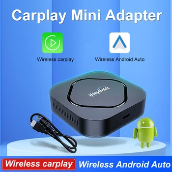 Безжична мини адаптер Carplay CarPlay AI Box CPZ1 Android с автоматичен изход HDMI Поддръжка на 4G за YouTube LTE телефон с Вграден GPS
