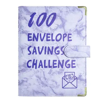 Бюджетен планер в корици за спестяване на 100 пликове Спестява 5 050 долара