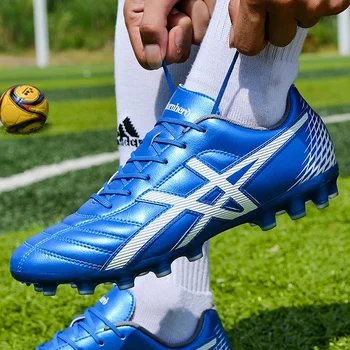 Висококачествена марка футболни обувки за мъже, спортни обувки за футзала, Нескользящие женски футболни обувки, обувки за тренировки на закрито, върху тревата.