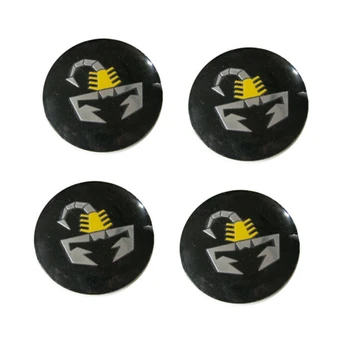 Един комплект (4шт) капачки на главините на колелата, Централна емблема на колата стикер за 500 500X 56,5 mm с логото на Scorpion