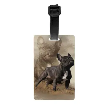 Изработена по поръчка Багажная етикет Cool French Bulldog с номинална карта, удостоверяющей самоличността на кучета, за пътна чанта, куфар