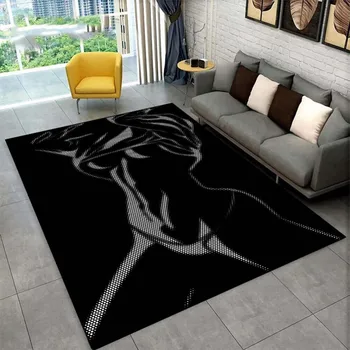Килим с 3D абстрактно принтом, декоративни килими за хол и спалня, кухня и баня, противоскользящий килим на пода, врата мат