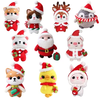 Коледен комплект за сплъстяване на козината TLKKUE за производство на играчки-животни, кукли, недовършена, подарък за Коледа, Аксесоари за diy ръчно изработени, Комплект инструменти