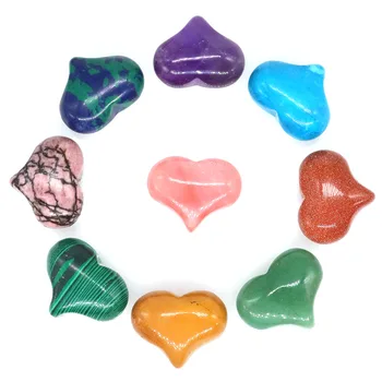 Кристал във формата на сърце, Исцеляющий камък Чакра на Рейки, естествен кварц, Окачване от скъпоценни камъни, Приготвени За подарък Ръчна изработка на бижута със собствените си ръце