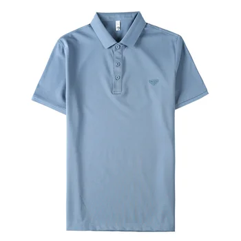 Летни Луксозни Ризи Поло С Къс Ръкав За Мъже 2023, Просто Бизнес Официалната Дрехи, Които Се Продават Цветни Мъжки Ежедневни Ризи Slim Fit, Високо Качество