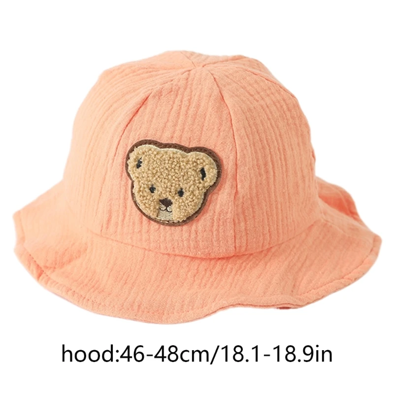 Модни детски рибарска шапка с уникален дизайн с анимационни мечка, детска риболовна шапка с широка периферия, за да е подходяща за момчета и момичета