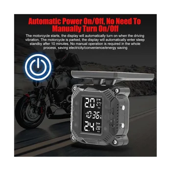 Мониторинг на налягането в гумите на мотоциклета с дисплей Система за откриване на гуми на мотоциклет, устойчива на високи температури