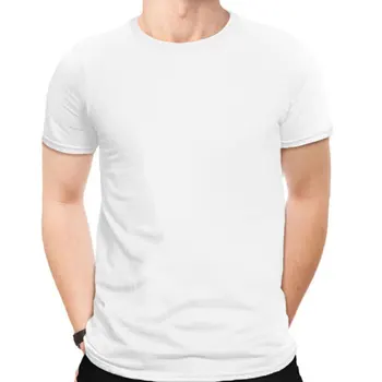 Мъжка тениска с кръгло деколте и къс ръкав, Блузи, тениски, Летни бели тениски, Дрехи за мъже, размер 6XL