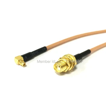 Нов безжичен модем кабел SMA с клъстер конектор към штекеру MMCX Правоъгълен коаксиален кабел RG316 с косичкой 15 см 6