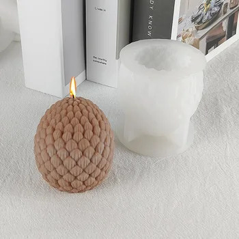 Новата 3D силиконова форма за свещи от шишарката за коледа борова кълбо, изделия от ароматерапевтической мазилки, ръчно изработени, инструмент за производството на сапун от смола