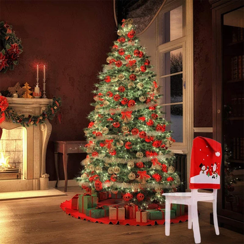 Нови Постъпления Коледен Калъф За Стол От Нетканой Тъкан Дядо Коледа Калъфи За Столове Празнични Украси Калъф За Стола За Дома