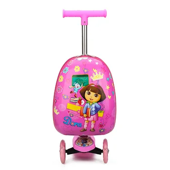 Новият сладък куфар за скейтборд, скутери, детска количка, багажното кутия 16 инча за момчета и момичета, скъпа ръчния багаж, студентски пътен куфар
