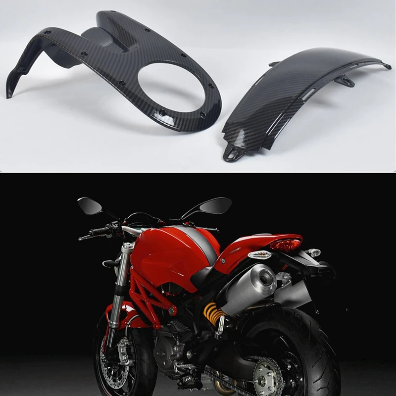 Обтекател на корпуса на резервоара Newmotorcycle за Ducati Monster 696 795 796 1100 Тапицерия на панелите на резервоара углеродным влакна