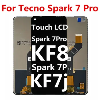 Оригинален За Tecno Spark 7 Pro дисплей LCD Сензорен Екран Дигитайзер За Tecno Spark 7P KF7j LCD Spark 7 Pro KF8 Lcd