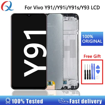 Оригинален за Vivo y93 y95 екрана на мобилен телефон, LCD дисплеи за VIVO Y91 Y91i Y93 Y95 Y91C Y1S LCD дисплей Pantalla vivo Y91 с рамка