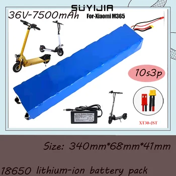 Оригинална батерия 36V 7.5 Ah за xiaomi m365 36V 7500mAh Батерии, Електрически скутер + такса BMS висока мощност 18650 елементи
