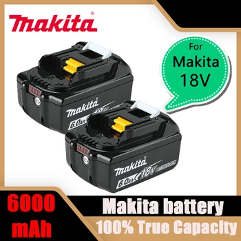 Оригинална Литиево-йонна Акумулаторна Батерия 18V Makita 6000mAh 18v Сменяеми Батерии За бормашини BL1860 BL1830 BL1850 BL1860B