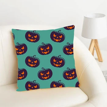 Популярната калъфка за Хелоуин с изображение на страшния Джак-o-фенер, домашни калъфки за възглавници с 3D-принтом за украса на дивана