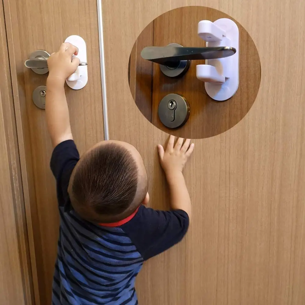 Самоклеящийся детски заключване за сигурност, удобна рамка, която да повдигач, Универсален домашен врата Рычажный заключване, устройство за защита от отваряне на врати и деца.