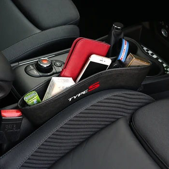 Странично столче за кола от изкуствена кожа, кутия за съхранение, държач за разлика, Калъф за съхранение на авточасти, Автомобилни аксесоари за интериора на Honda Civic Type R Type S