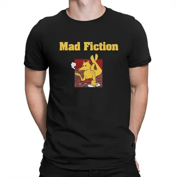 Тениска MAD FICTION за мъже, тениска от 100% памук Quasimoto Leisure, тениски с кръгла воротом и къс ръкав, уникални върховете