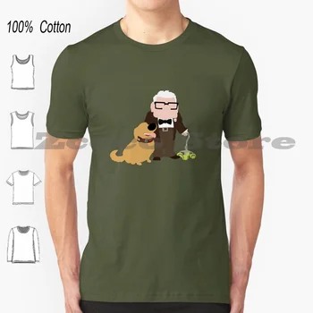 Тениска Old Man And His Loyal от 100% памук, за мъже и жени с индивидуален дизайн Карл Даг Голдън ретривър Карл