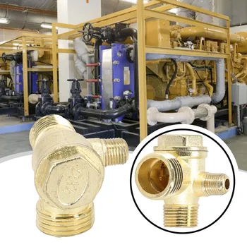 Трипътен клапан въздушен компресор, Еднопосочен клапан от с сплав за въздушен компресор, Златист съединител клапан