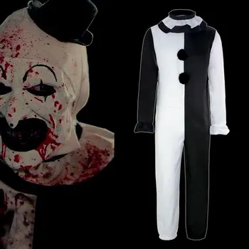 Ужасно изкуство, Cosplay-костюм на клоун кървава ужас, дрехи, боди, маска, костюм за парти на Хелоуин костюми за мъже и възрастни