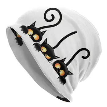 Улични тънки шапки с черна котка за Хелоуин, выглядывающий капор, специални тюбетейки, шапки-те