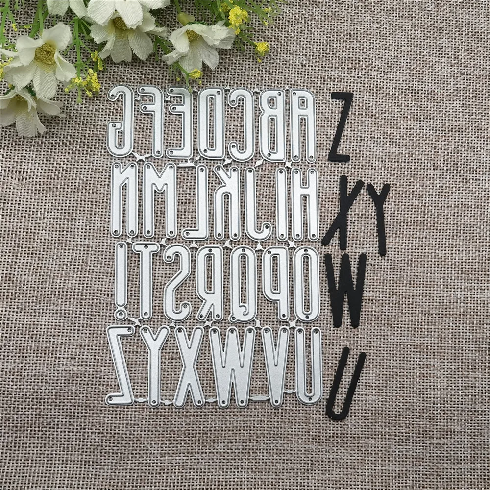 Шаблони за рязане на метал с големи букви, за да се направи си САМ, scrapbooking, декоративно щамповане, шаблон ръчно изработени