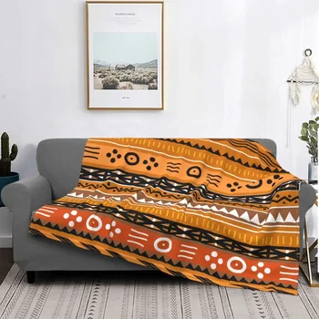 Шанго Tribal Дизайн Пухени Завивки Фланелевое Украса Африка Супер Топло Одеяло Завивки за Легла Пътни Завивки