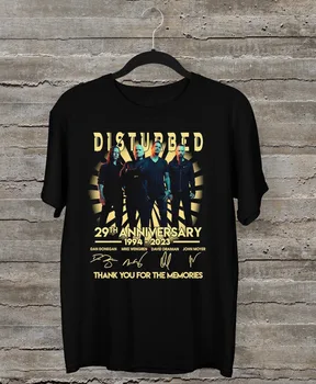 Юбилейна тениска на Disturbed band, черно, с къс ръкав, всички размери S-5Xl 1F1008